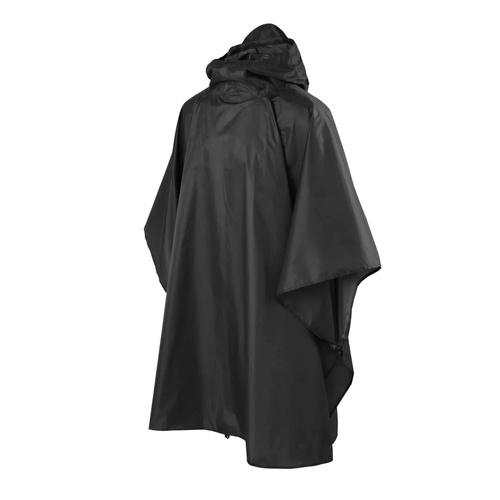 Helikon - Poncho Lightweight - Polyester Ripstop - Black - PO-LHW-PO-01