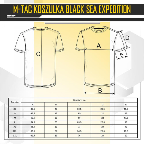 M-Tac -  Koszulka męska Black Sea Expedition - Czarna - 80025002
