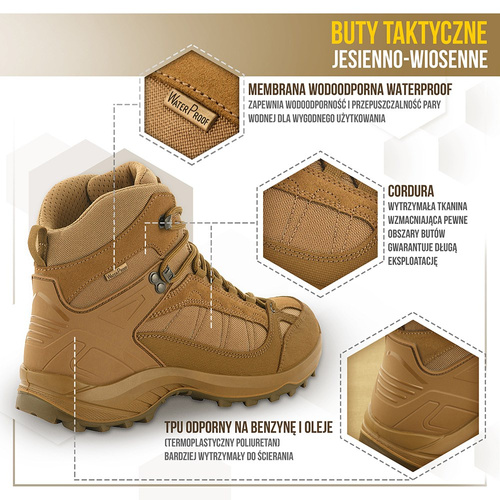 M-Tac - Taktische Herbst-Winter-Stiefel - Coyote - 1JJ143/8TPLV