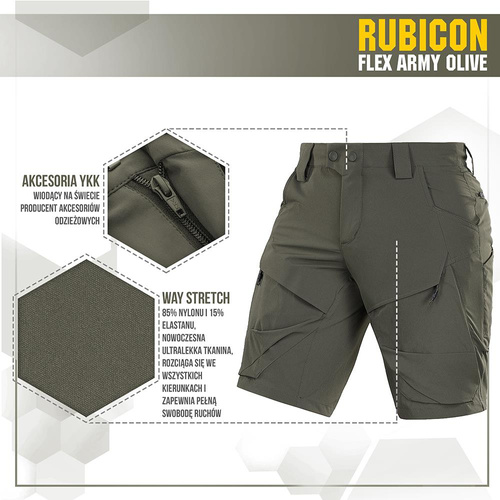 M-Tac - Taktische Shorts Rubicon Flex - 4-Way Stretch - YKK - Army Olive - 20070062