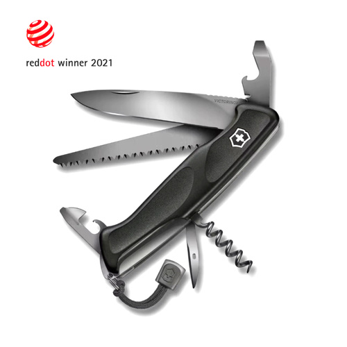 Victorinox - Multifunctional Pocket Knife Ranger 55 - 10 functions - Onyx Black - 0.9563.C31P