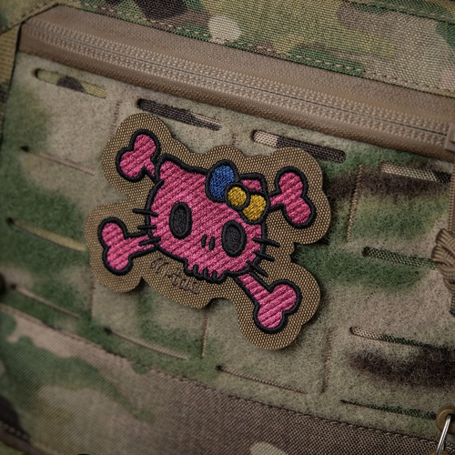 M-Tac - Naszywka Kitty Pink - Haft - Kokardka Żółto-Niebieska - Coyote - 51393005