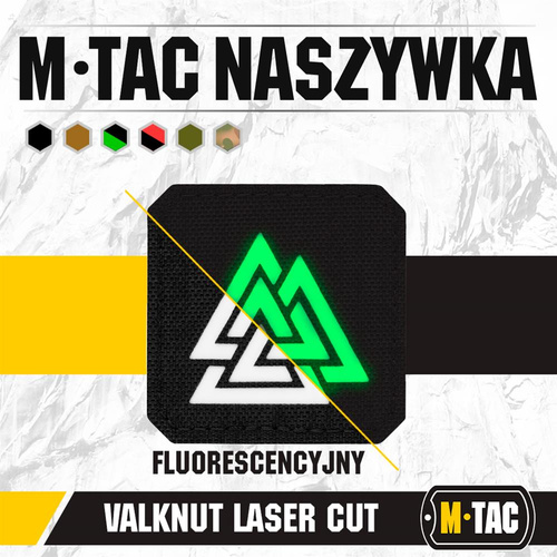 M-Tac - Laser Cut Valknut Square Patch - Black - 51162299.