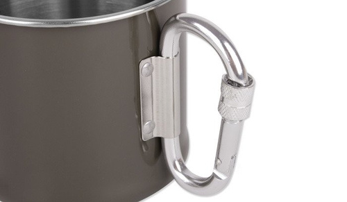 Mil-Tec - Becher mit Karabiner - 500 ml - OD Grün - 14608202