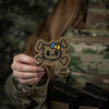 M-Tac - Kitty Outline Patch - Embroidery - Yellow and Blue Bow - Coyote - 51386205