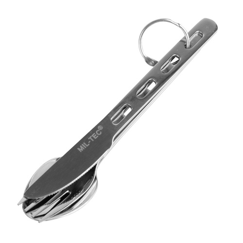 Mil-Tec - Foldable 3-pcs steel eating utensil - 14623000