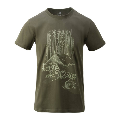 Helikon - Koszulka Home Sweet Home - Bawełna - Taiga Green - TS-HSH-CO-09