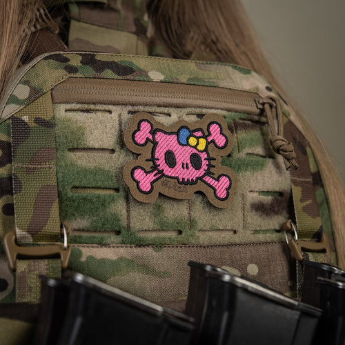 M-Tac - Naszywka Kitty Pink - Haft - Kokardka Żółto-Niebieska - Coyote - 51393005