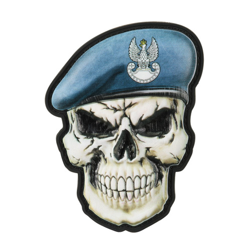 M-Tac - Morale Patch - Skull in Beret - Poland Coastal Defence Forces - Velcro - PVC 3D - 52338206