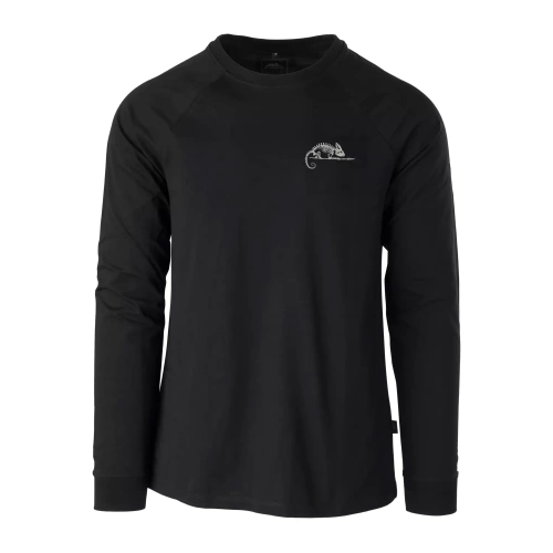 Helikon - Koszulka z długim rękawem Helikon-Tex Logo - Czarna - TS-HLT-CO-01