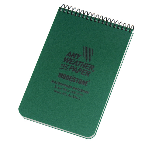 Modestone - Notes wodoodporny - 96 x 148 mm - 50 kartek - Zielony - A33MIL 