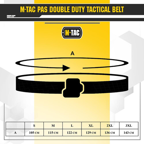M-Tac - Gürtel Tactical Double Duty Hex - Nylon - Schwarz - 10043002