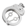 Alcyon - Stahlketten-Handschellen - Doppelte Verriegelung - Silber - 5050-X