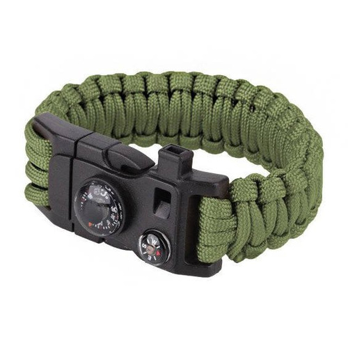 101 Inc. - Paracord Survival Armband - 9" - OD Green