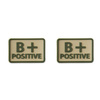Helikon - PVC Patch - Blutgruppe - B- NEG - Khaki - 2 Stück