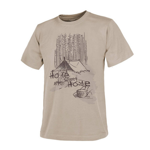 Helikon - Koszulka Home Sweet Home - Bawełna - Khaki - TS-HSH-CO-13
