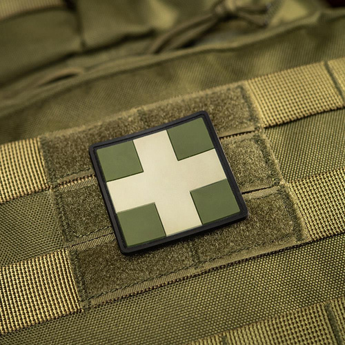 M-Tac - Naszywka 3D PVC Medic Cross Square - Oliwkowy - 51124001