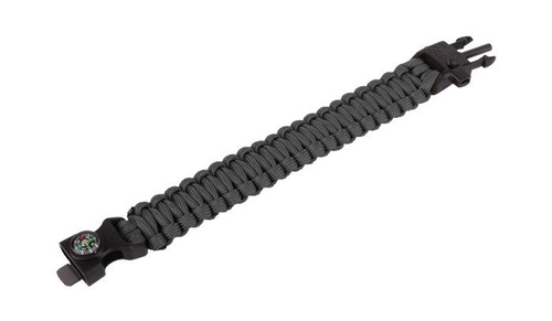 101 Inc. - Paracord Überleben Armband - 8" - schwarz
