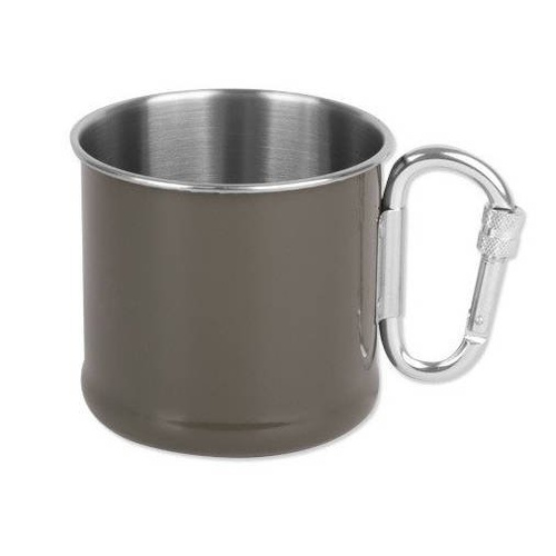 Mil-Tec - Becher mit Karabiner - 500 ml - OD Grün - 14608202