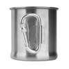 Mil-Tec - Kubek turystyczny z karabińczykiem - 250 ml - Stal - 14607800