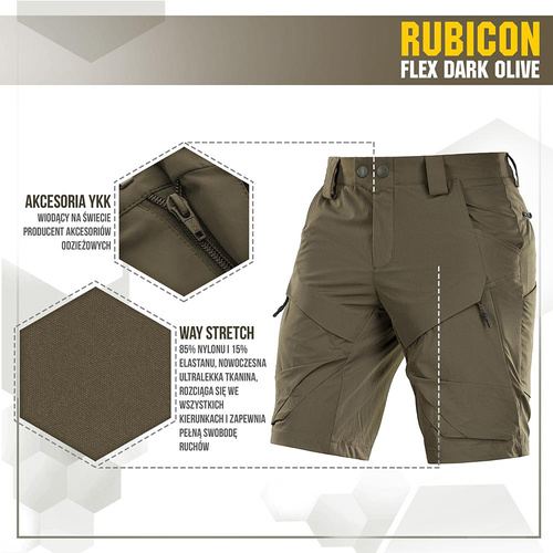 M-Tac - Tactical Shorts Rubicon Flex - 4-Way Stretch - YKK - Dark Olive - 20070048