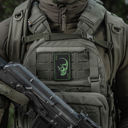 M-Tac - Naszywka morale patch Face of War - Cordura - Czarny/Zielony - 51389201