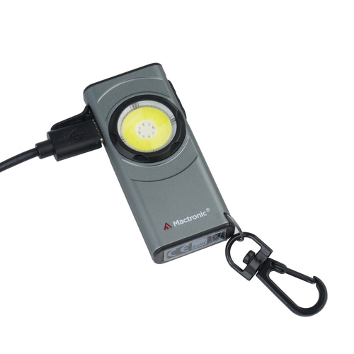 Mactronic - Keyring Flashlight Flagger Nano - 500 lm - USB-C - Magnet - Grey - PHH0136/135