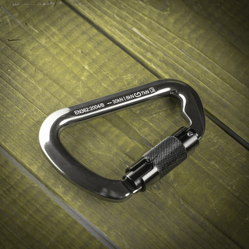 M-Tac - Aluminum Snap Hook with Key Lock - 10 cm - Gray - MTC-HDS30