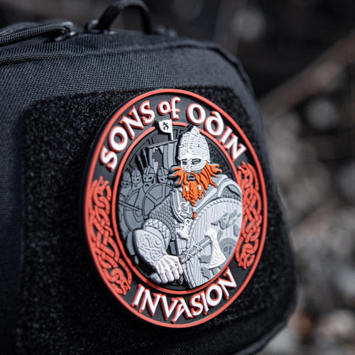 M-Tac - 3D PVC Aufnäher Sons of Odin - Schwarz/Rot - 51137233