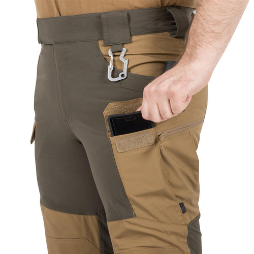 Helikon - Spodnie outdoorowe Hybrid Outback Pants - DuraCanvas - Ash Grey / Czarne - SP-HOP-DC-8501A