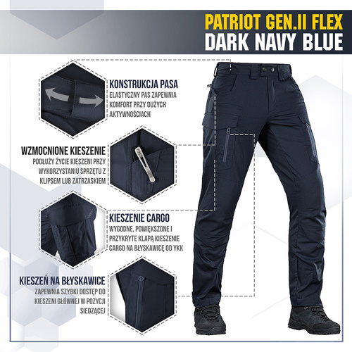 M-Tac - Patriot Gen II Flex Pants  - Dark Navy Blue - 20056815