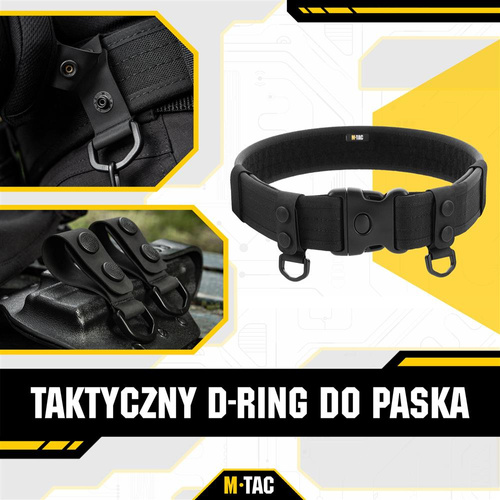 M-Tac - Tactical Belt D-ring - 2 pieces - Black - 20426002