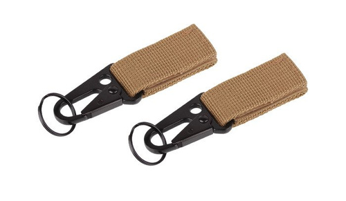 101 Inc. - MOLLE snap hook with keyring - 2 pcs - Coyote