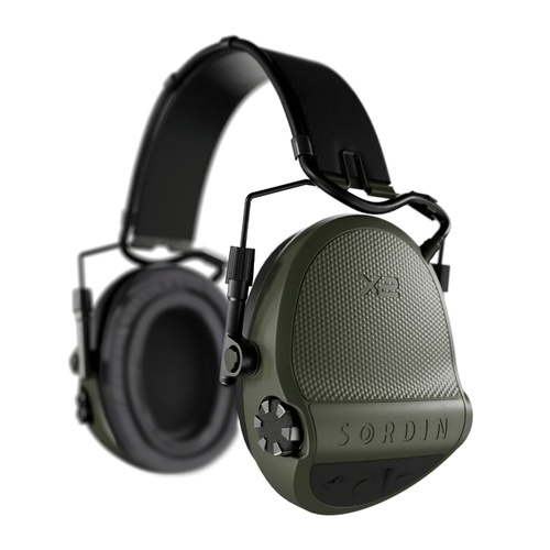 Sordin - Active Hearing Protectors Supreme X2 - Headband - Gel Pads - Green - 301006-10G