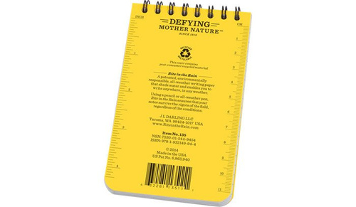 Rite in the Rain - Allwetter-Notizbuch - 3x5'' - 135 - Gelb