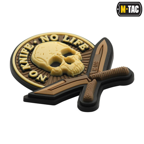 M-Tac - No Knife - No Life 3D PVC Patch - Coyote - 51128005