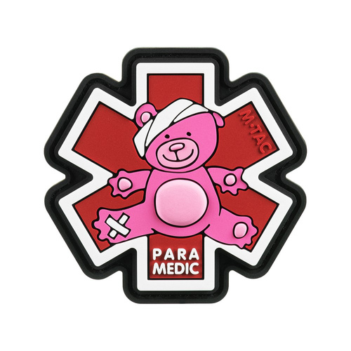 M-Tac - Paramedic Teddy Bear Patch - 3D PVC - White/Red - 51348343