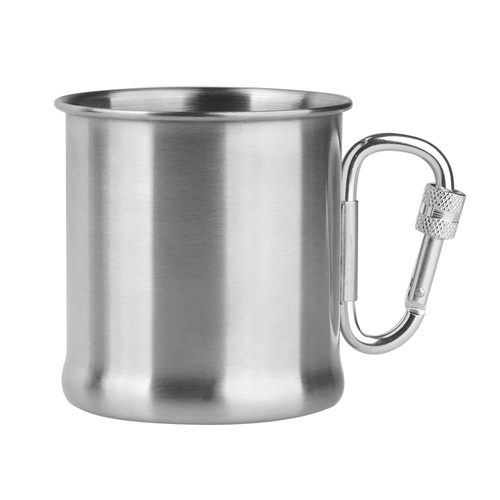 Mil-Tec - Travel Mug with Carabiner - 250 ml - Steel - 14607800