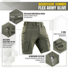 M-Tac - Aggressor Summer Flex Tactical Shorts - Army Olive - 20472062