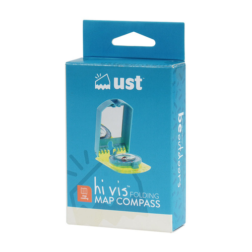 UST – Gut sichtbarer faltbarer Kartenkompass – Blau – 1156797