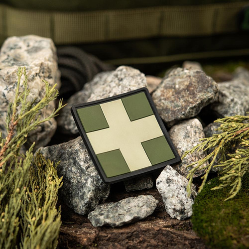 M-Tac - Naszywka 3D PVC Medic Cross Square - Oliwkowy - 51124001
