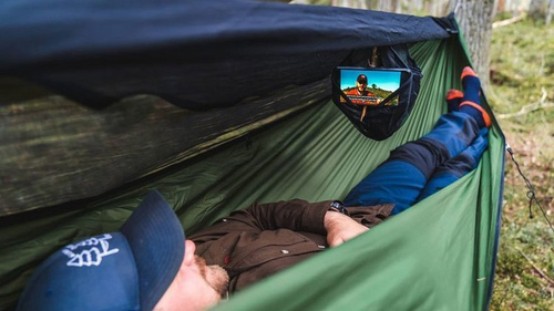 Lesovik - Hamak turystyczny DRAKA z moskitierą i zawieszeniem SNEKA - Treetop Green