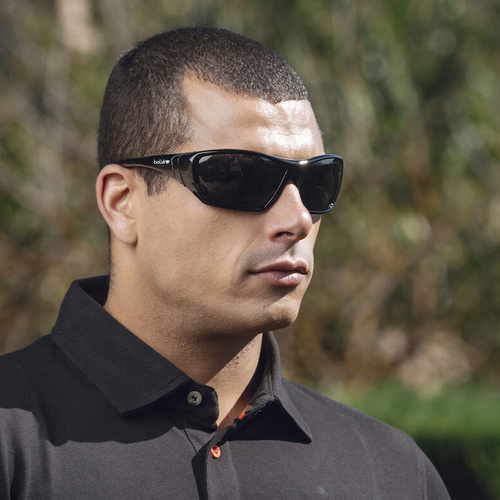 Bolle Safety - Safety Glasses Hustler - EN 166 FT - Platinum Lite - Smoke - HUSTLN20E