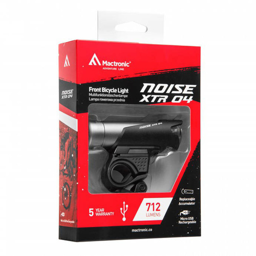 Mactronic - Front Bicycle Light Noise XTR 04 - 712 lm - ABF0042
