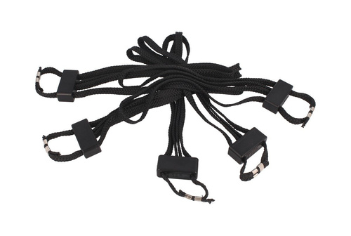 ESP - Textile Einweghandschellen - 5 Stück - Schwarz - HT-01-B