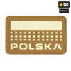 M-Tac - Flag patch Poland 50х80 - Laser Cut - Coyote / Fluo - 51007205