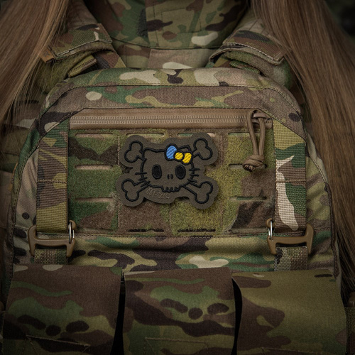 M-Tac - Kitty Contour Patch - Embroidery - Yellow and Blue Bow - Ranger Green - 51386223