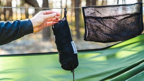 Lesovik - Hamak turystyczny DRAKA z moskitierą i zawieszeniem SNEKA - Treetop Green