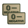 Helikon - PVC Patch - Blutgruppe - 0- NEG - Khaki - 2 Stück