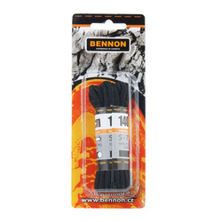 Bennon - Sznurówki 140 cm - Czarne - D31140